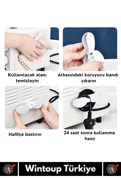 Premium Bilgisayar Notebook Şarj Kablosu Fön Airfryer Mutfak Çok Amaçlı Kablo Sarma Düzenleyici 10Ad - 4