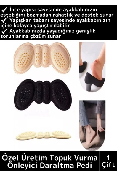 Premium Ayak Topuk Vurma Önleyici Taban Arkası Koruyucu Ayakkabı Daraltma Pedi 5 Mm 1 Çift