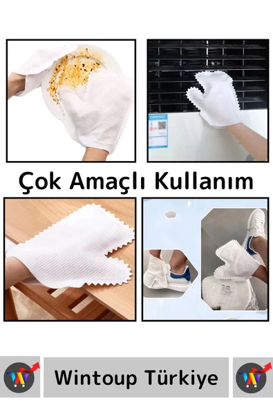 Premium Dayanıklı Yüksek Kaliteli Mikrofiber Pratik Çok Fonksiyonlu Temizlik Toz Alma Eldiveni 20'li - 3