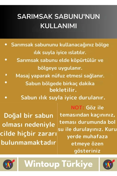 Özel %100 Doğal Bitkisel Güzel Kokulu El Yüz Saç Vücut Cilt Orijinal Sarımsaklı Sabun 120 Gram 5 Adt - 3