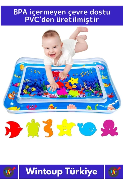 Özel Üretim BPA İçermeyen Bebek Aktivite Oyuncağı Emekleme Zamanı Yatak Minder Su Oyun Matı - 2