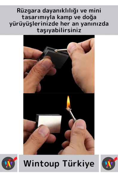 Premium Taşınabilir Pratik Kamp Doğa Av Günlük Rüzgarda Sönmez Zippo Benzin Metal Kibrit Anahtarlık - 2