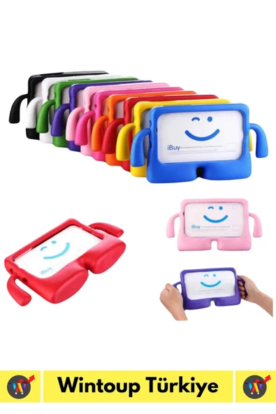 Premium Apple Samsung Uyumlu 11 Inch Silikon Yumuşak Tutacaklı Tam Koruma Kids Çocuk Tablet Kılıfı - 5
