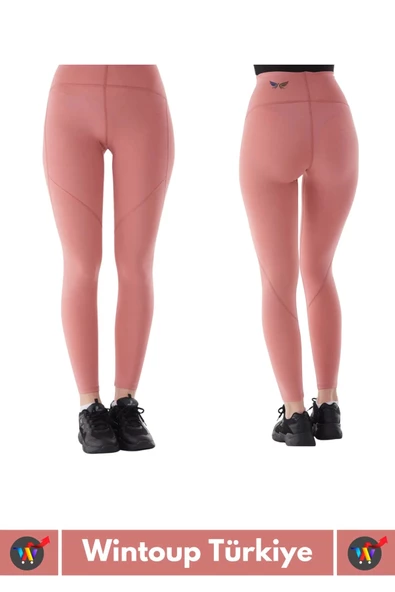 Yeni Kreasyon Sıkı Dokuma Teknolojili Yüksek Bel İç Göstermeyen Cepli Yoga Fitness Gym Spor Tayt - 4
