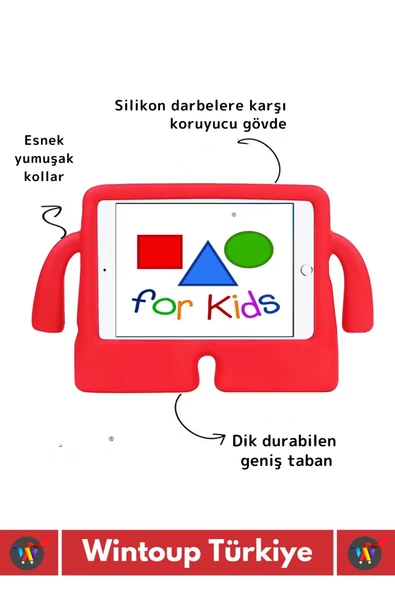 Premium Apple Samsung Uyumlu 11 Inch Silikon Yumuşak Tutacaklı Tam Koruma Kids Çocuk Tablet Kılıfı - 3