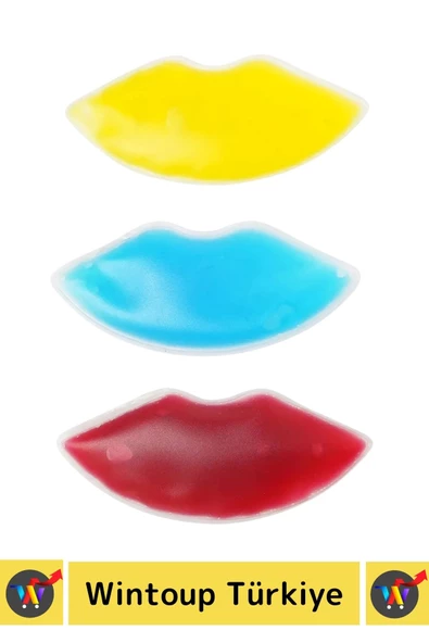 Premium Dudak Botoksu Soğuk Sıcak Termojel Yıkanabilir Isıtıcı Soğutucu Jel Sarı Dudak Bandı - 3