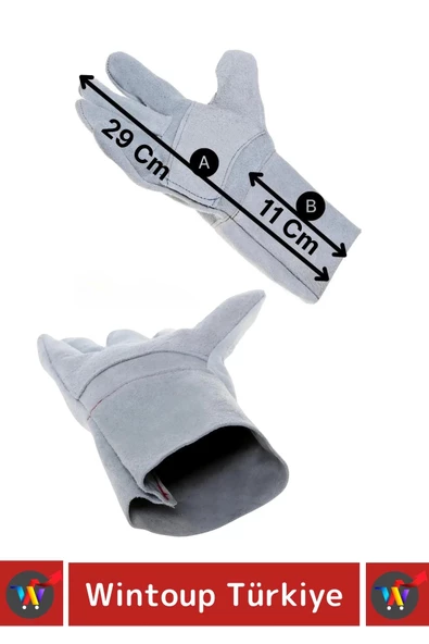 Yanmaz Eldiven Kaynak Yangın Mangal Tamir Su Geçirmez Yüksek Isı Dayanıklı Çok Amaçlı Eldiven 2 Çift - 4