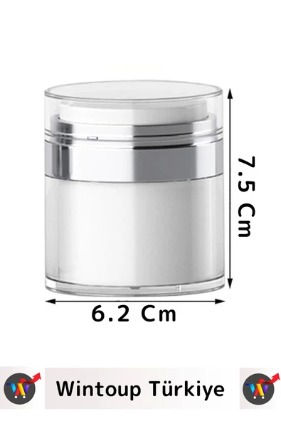 Özel Üretim Yüksek Kaliteli Vakum Basınç Hava Almaz Sıvı Şampuan Krem Losyon Kavanozu 50 Ml 3 Adet - 5