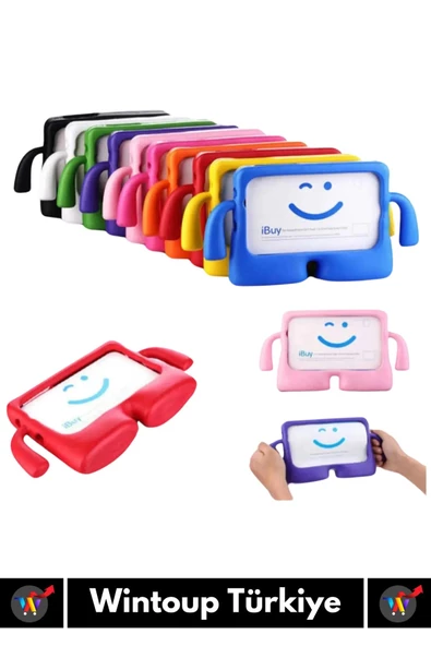 Premium Apple Samsung Uyumlu 11 Inch Silikon Yumuşak Tutacaklı Tam Koruma Kids Çocuk Tablet Kılıfı - 4
