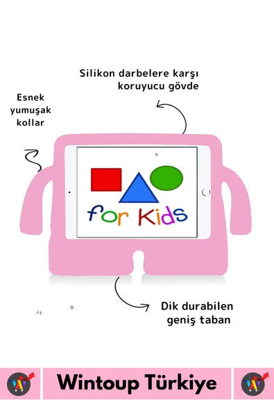 Premium Apple Samsung Uyumlu 11 Inch Silikon Yumuşak Tutacaklı Tam Koruma Kids Çocuk Tablet Kılıfı - 2