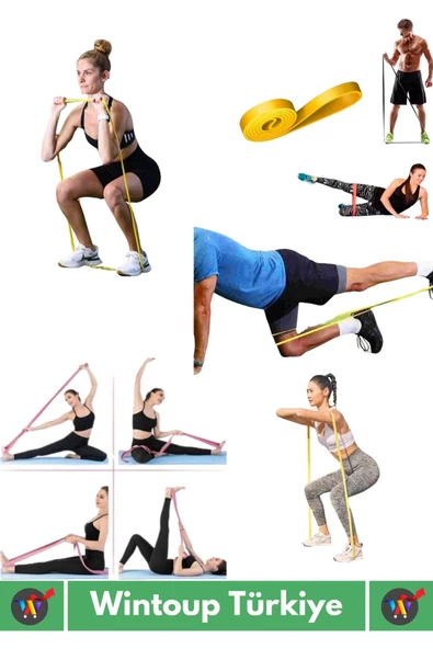 Özel Üretim Dayanıklı Orta Sert Zayıflama Fitness Squat Pilates Jimnastik Spor Aerobik Direnç Bantı - 3