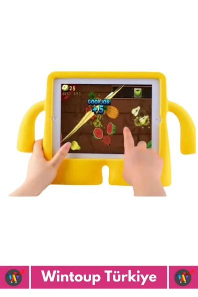 Premium Apple Samsung Uyumlu 8.7 Inch Silikon Yumuşak Tutacaklı Tam Koruma Çocuk Tablet Kılıfı - 3