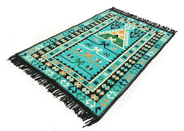 Shark Anadolu Seccade Kilim 6 Turkuaz - 4
