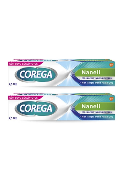 COREGA Naneli Diş Protez Yapıştırıcı Krem 40 Gr * 2 adet