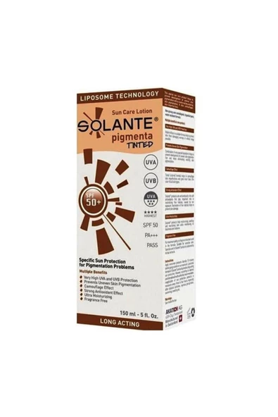 SOLANTE Pigmenta Tinted Spf 50+ Losyon 150 ml