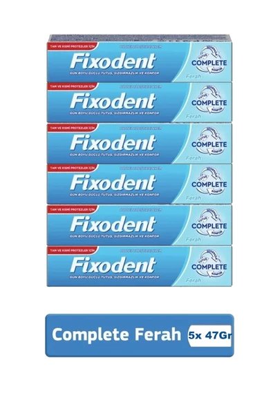 FİXODENT Diş Protez Yapıştırıcı Krem Naneli 37 Gr X5 Adet