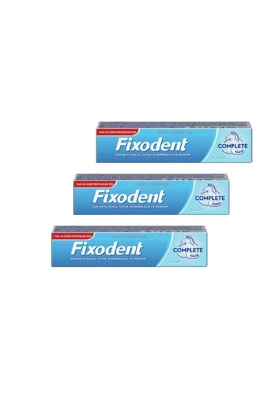 FİXODENT Complete Ferah Diş Protez Yapıştırıcı Krem 47 gr X 3 Kutu