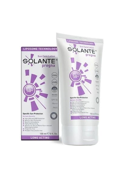 SOLANTE Pregna Hamilelere Özel Güneş Losyonu Spf50 150 Ml