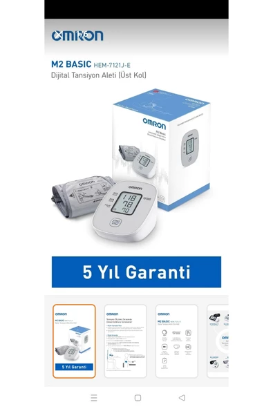 OMRON m2 Basıc Hem j-7121 Üst Koldan Ölçer Tansiyon Aleti