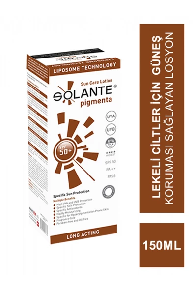 SOLANTE Pigmenta Spf 50+ Güneş Koruyucu 150 Ml Güneş Losyonu