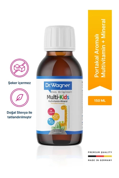 DR WAGNER Multi-Kids, Çocuklar İçin Multivitamin + Mineral Şurup 150ml