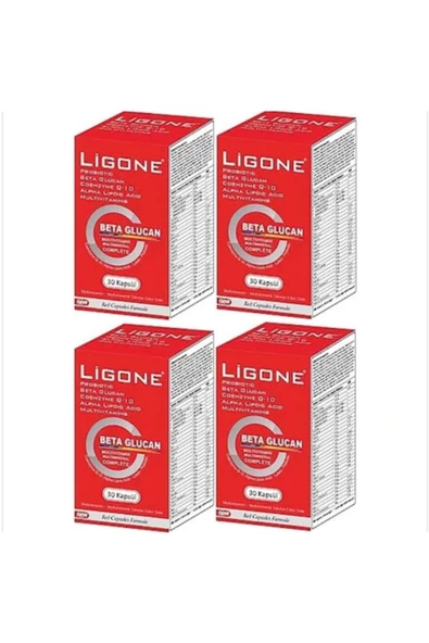 RCFARMA Ligone Beta-glucan Probiotic Multivitamin 30 Kapsül 4 Kutu Skt:03.2023