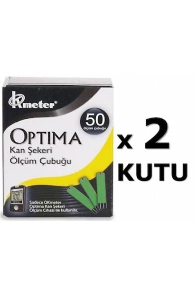 OPTİMA Seker Ölçüm Stribi (ÇUBUĞU) 50'li X 2 Kutu