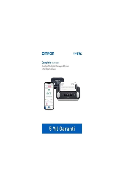 OMRON Takibi-afib Taraması Için Complete Akıllı Ev Tansiyon Aleti Ve Ekg 2'si 1 Arada