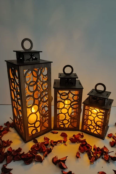 VEHER Ahşap Dekoratif Mumluk -  CT1024 MOSTAR - 2