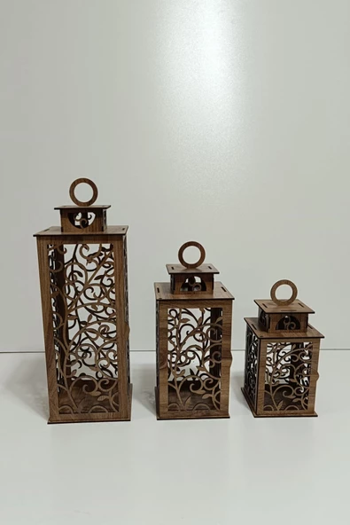 VEHER Ahşap Dekoratif Mumluk -  CT1026 MOSTAR - 5