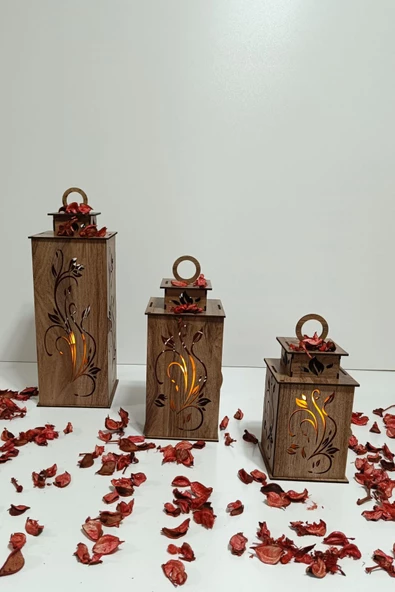 VEHER Ahşap Dekoratif Mumluk - 1028 MOSTAR - 5