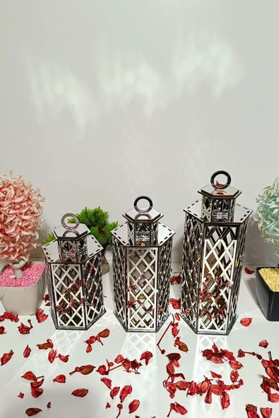 VEHER Gümüş Dekoratif Mumluk - CT4150 - 6