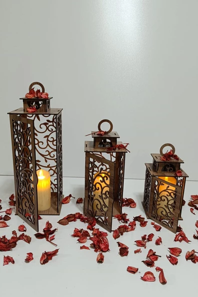 VEHER Ahşap Dekoratif Mumluk -  CT1026 MOSTAR - 3