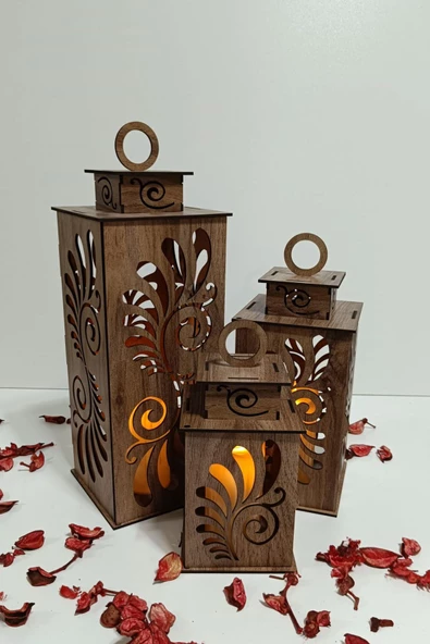 VEHER Ahşap Dekoratif Mumluk - CT1027 MOSTAR - 2