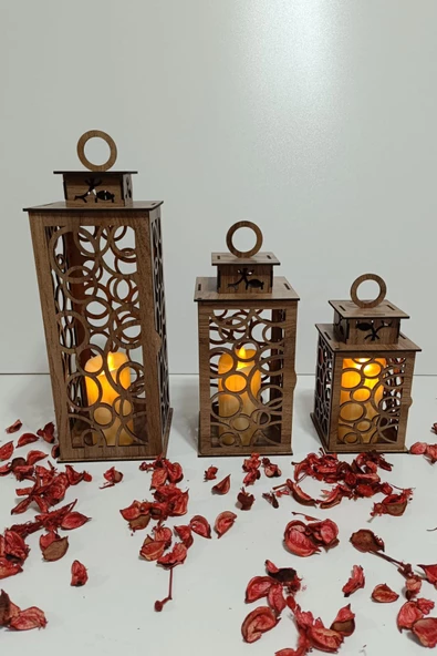 VEHER Ahşap Dekoratif Mumluk -  CT1024 MOSTAR - 5