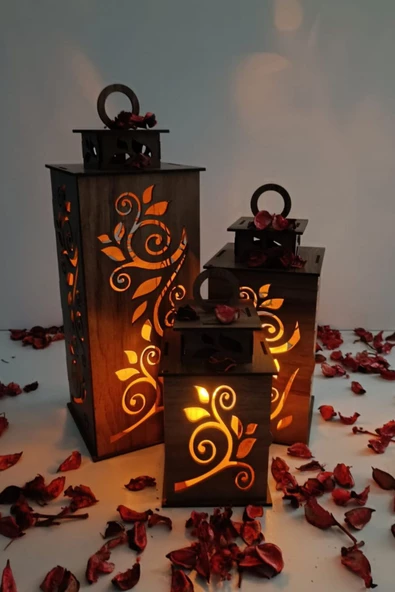 VEHER Ahşap Dekoratif Mumluk - CT1025 MOSTAR - 3