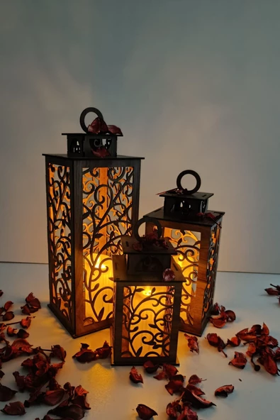 VEHER Ahşap Dekoratif Mumluk -  CT1026 MOSTAR - 2