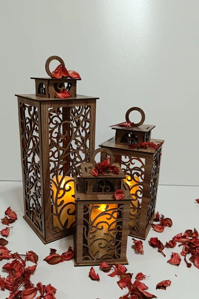 VEHER Ahşap Dekoratif Mumluk -  CT1026 MOSTAR - 4