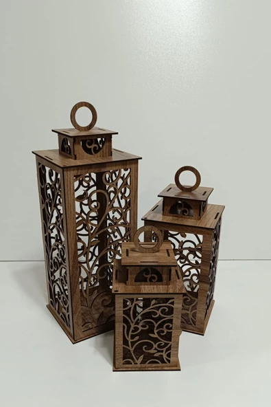 VEHER Ahşap Dekoratif Mumluk -  CT1026 MOSTAR - 6