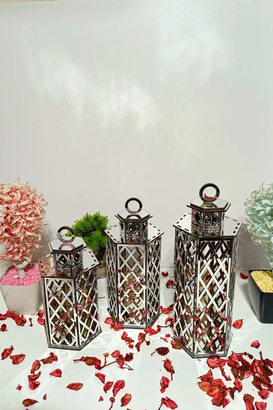 VEHER Gümüş Dekoratif Mumluk - CT4150 - 3