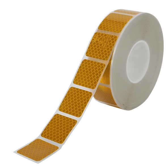 Tüvtürk Onaylı 5 Metre Sarı Parçalı Reflektörlü Reflektif Fosforlu Şerit Bant Kesikli İkaz Bandı - Resim 6