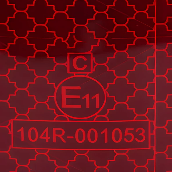 Tüvtürk Onaylı 5 Metre Kırmızı Parçalı Reflektörlü Reflektif Fosforlu Şerit Bant Kesikli İkaz Bandı - Resim 4