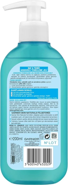 Garnier Saf Temiz Arındırıcı Temizleme Jeli 200 Ml - Resim 6