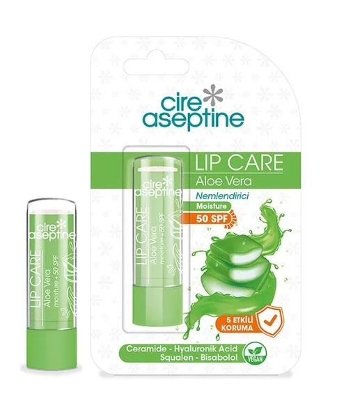 CİRE ASEPTİNE LİP CARE RENKLİ VEGAN 4,5G ALOE VERA 50  SPF ürün görseli 1