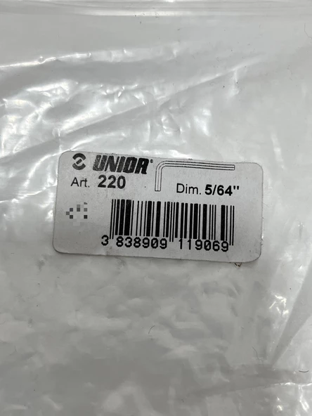Unior 220 6 Köşe Allen Anahtar 1.98mm 5/64'' (1 Adet) - 6