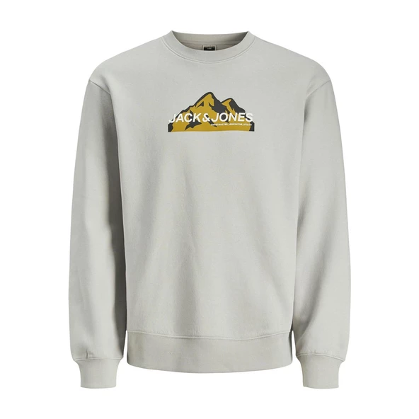 Jack & Jones 12262094 Jcomountain Logo Sweat Crew Neck Gri