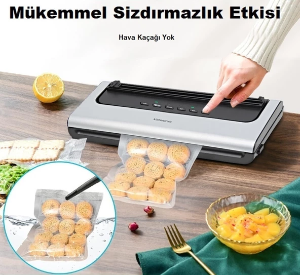 Küchen Pratic VS7210 Ev Tipi Elektrikli Vakum Makinesi + 10 Adet Vakum Poşeti - 4