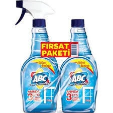 ABC CAM TEMİZLEYİCİ FIRSAT PAKETİ 750 ML + 750 ML