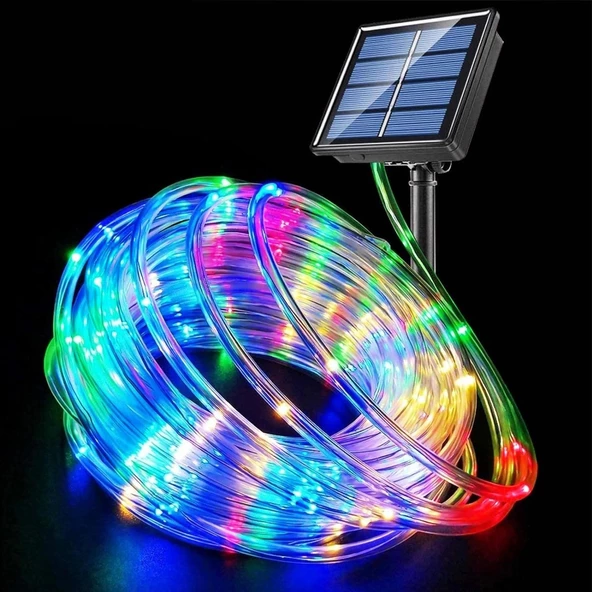 pilelistore 10m 100 Led Solar Led Işık RGB