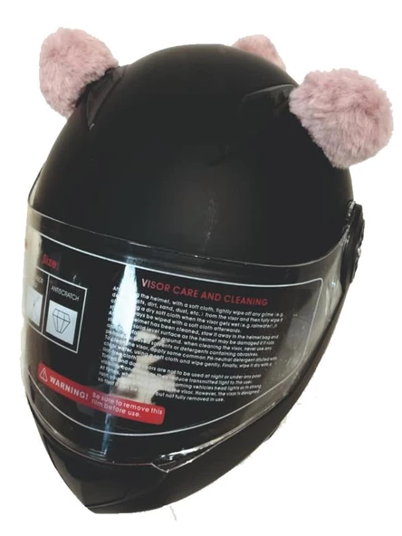 PELUŞ KASK KULAĞI (JK-P1) PANDA KULAK - PEMBE - 2